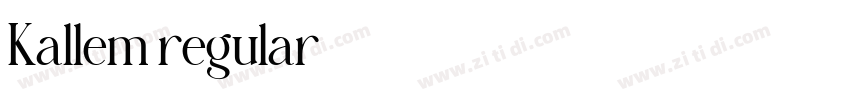 Kallem regular字体转换